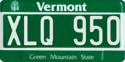 VT license plate XLQ950