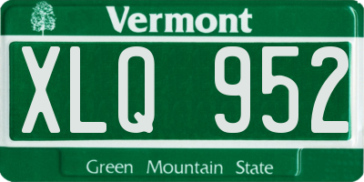 VT license plate XLQ952