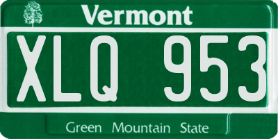 VT license plate XLQ953