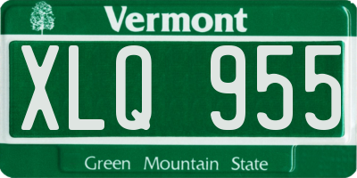 VT license plate XLQ955