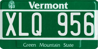 VT license plate XLQ956