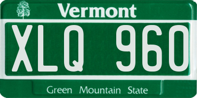 VT license plate XLQ960