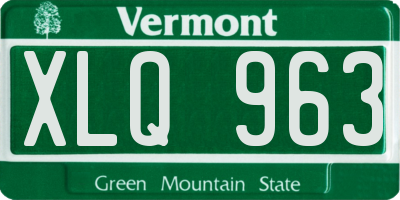 VT license plate XLQ963