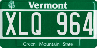VT license plate XLQ964