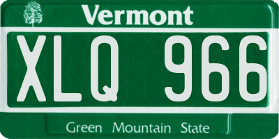 VT license plate XLQ966