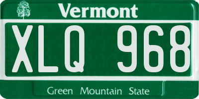 VT license plate XLQ968