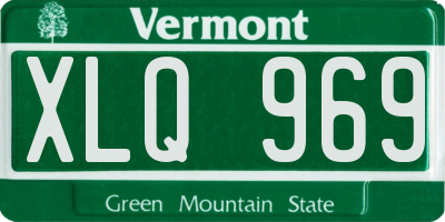 VT license plate XLQ969
