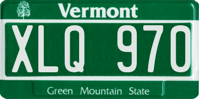 VT license plate XLQ970