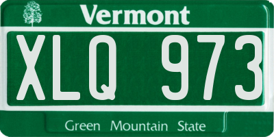 VT license plate XLQ973