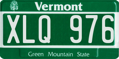 VT license plate XLQ976