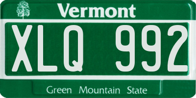 VT license plate XLQ992
