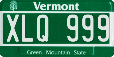 VT license plate XLQ999
