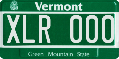 VT license plate XLR000