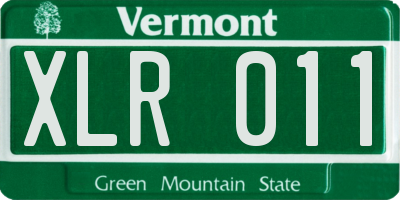 VT license plate XLR011
