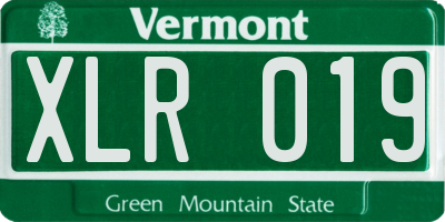 VT license plate XLR019