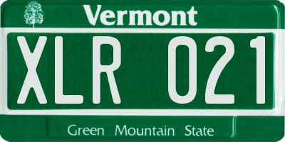 VT license plate XLR021