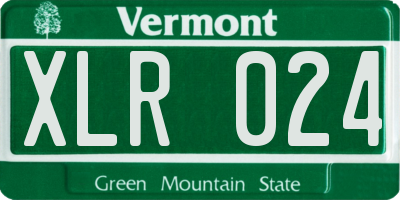 VT license plate XLR024