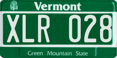 VT license plate XLR028