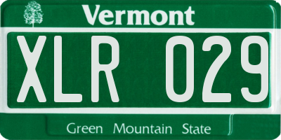 VT license plate XLR029