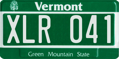 VT license plate XLR041