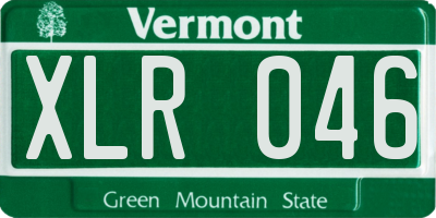 VT license plate XLR046