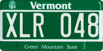 VT license plate XLR048