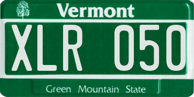 VT license plate XLR050