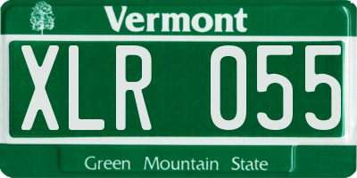 VT license plate XLR055
