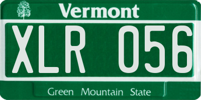 VT license plate XLR056