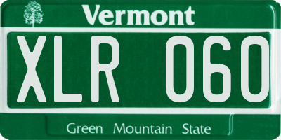 VT license plate XLR060