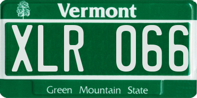 VT license plate XLR066