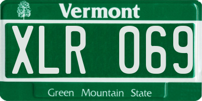 VT license plate XLR069