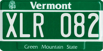 VT license plate XLR082