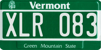 VT license plate XLR083