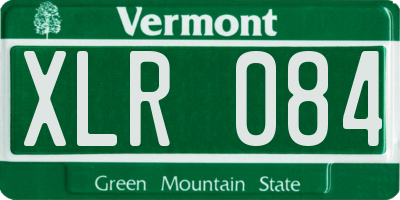 VT license plate XLR084