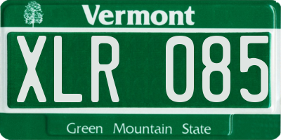 VT license plate XLR085