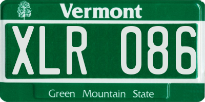 VT license plate XLR086