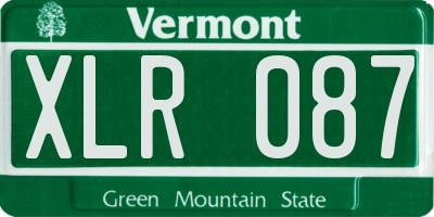 VT license plate XLR087