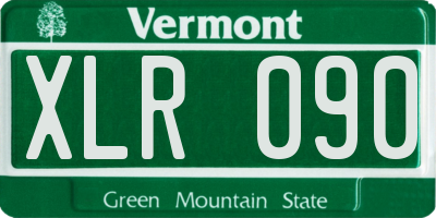 VT license plate XLR090