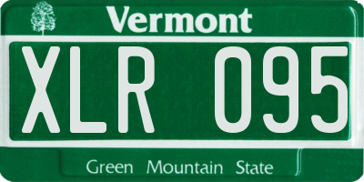 VT license plate XLR095