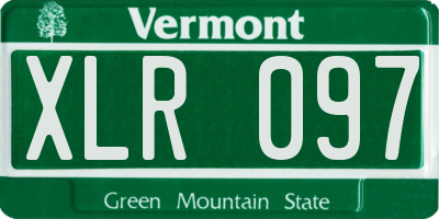 VT license plate XLR097