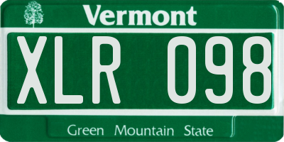 VT license plate XLR098