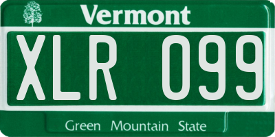 VT license plate XLR099