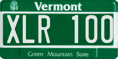 VT license plate XLR100