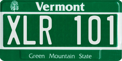 VT license plate XLR101