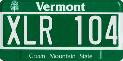 VT license plate XLR104
