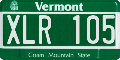 VT license plate XLR105