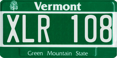 VT license plate XLR108
