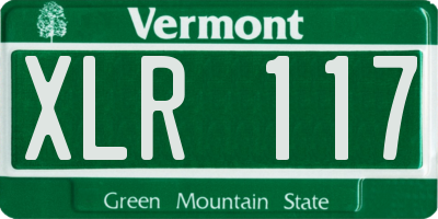 VT license plate XLR117
