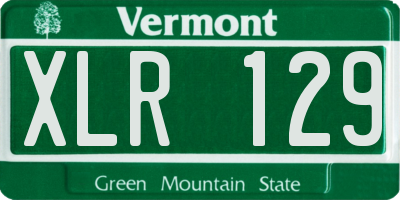 VT license plate XLR129